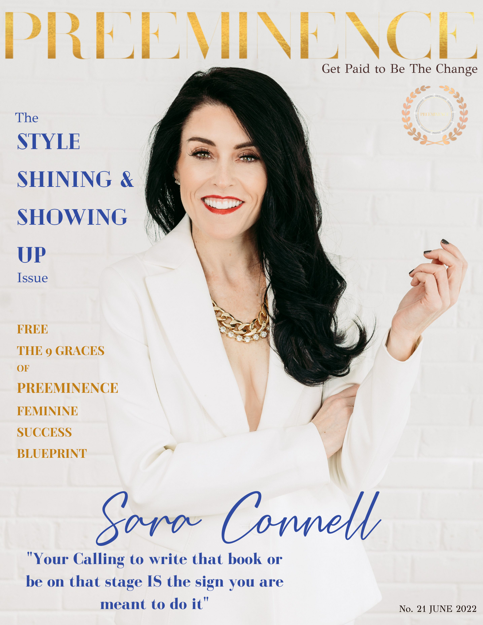 Sara Connell in Preeminence Magazine