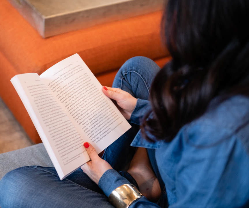 sara connell reading a life changing book